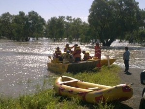 Help around the clock in flooded Charleville