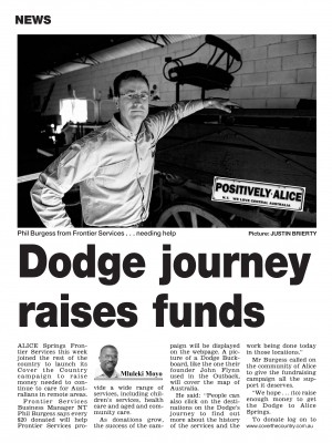 Centralian Advocate – ‘Dodge journey raises funds’