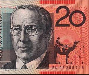 John Flynn on the Australian twenty dollar $20 note