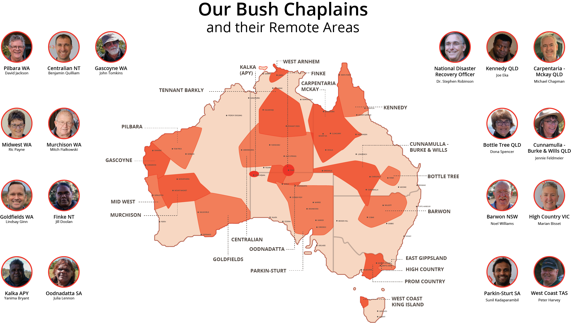 Bush Chaplain Map